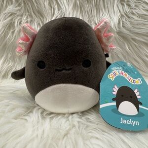 Squishmallows SeaLife Deep Sea Squad Jaelyn the Black Axolotl 5"NWT Walking Fish